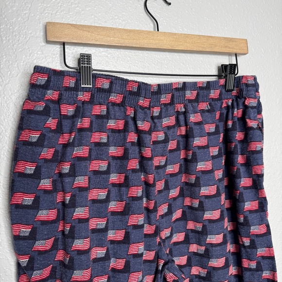 Men's Club Room Charter Club Medium Pajama pants w/American Flag print cotton - Picture 8 of 10